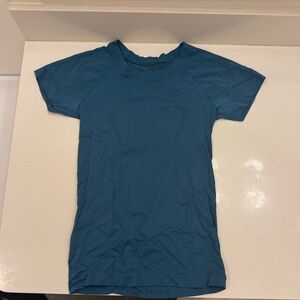 lululemon athletica Swiftly Tech Teal Blue Short Sleeve Tee Sz 2